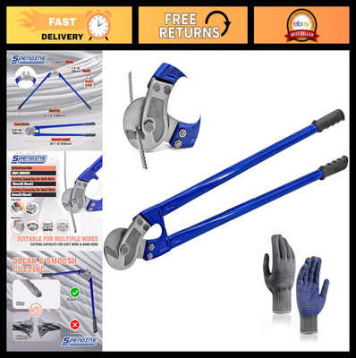 Heavy Duty 36  Wire Rope Cutter - Ergonomic Steel Cable Cutters, Cuts Up to 5/8