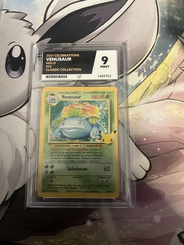 Pokémon TCG Venusaur Holo Celebrations 25th Anniversary Ace Grading Grade 9 Mint