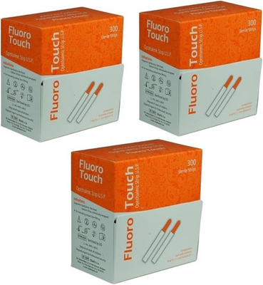 #ad 900 Ophthalmic Fluorescein Strips Triple Pack 3x300 Boxes Diagnostic Eye Stain $88.50