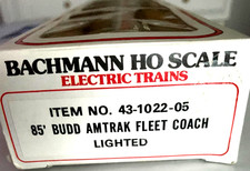 BACHMANN HO   85 BUDD AMTRAK FLEET COACH    (LIGHTED)    ITEM 43-1022-05