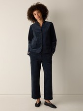 Eileen Fisher Organic Cotton Stretch Corduroy Straight Pant NO IMPORT FEES