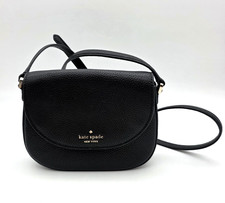 Kate Spade NY Leila Mini Flap Crossbody Black Leather WLR00396 Excellent Cond.