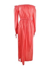 MICHAEL Michael Kors Women's Off-The-Shoulder Maxi Dress (XS, Sangria)