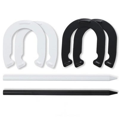 PoPoHoser Steel Horseshoes Game Kit Outdoor Kids Family Portable