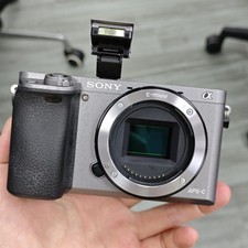 Sony Gray Alpha A6000 24.3MP Mirrorless Camera Body only with Accessories 95 New