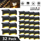 Warm White LED Solar Step Lamp Outdoor Garden Patio Stair Waterproof Balcony Lig