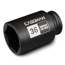 1/2" Drive x Deep 6 PT Impact Socket, CR-MO, 1/2-inch 36 mm 6-Point Socket