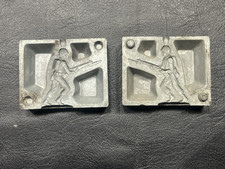 Vintage Toy Soldier Casting Mold Aluminum 2pc Lead Pewter Military NRK