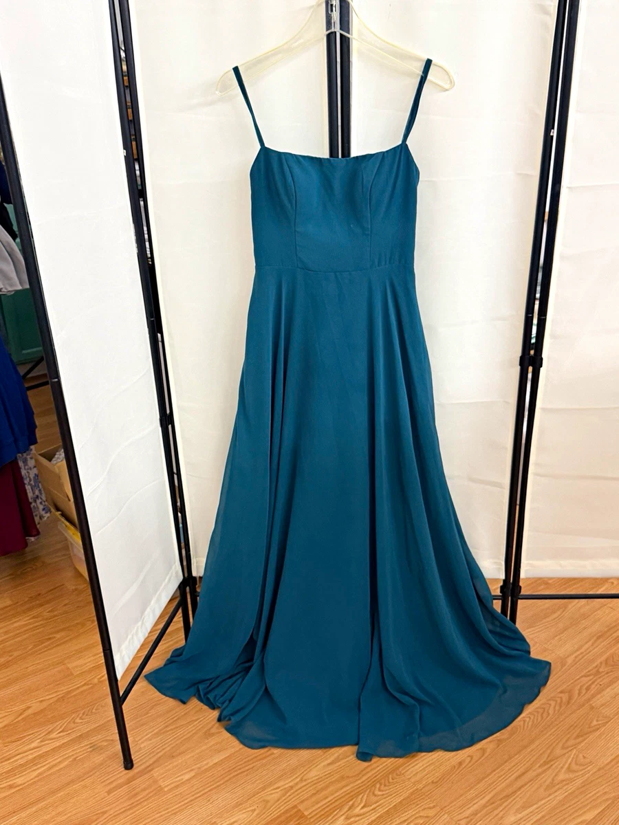 ebay blue bridesmaid dresses for Sale Size:49 mid-calf Zapaka Women White Blue