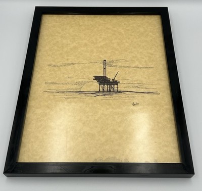 Framed Print Offshore Oil Platform