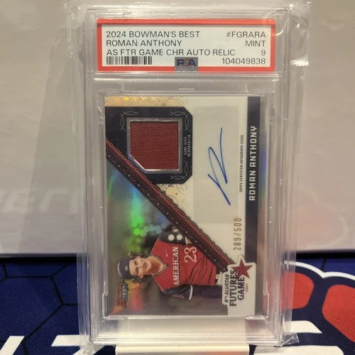 2024 Bowman's Best Roman Anthony All Star Futures Patch Auto Refractor /500 PSA9