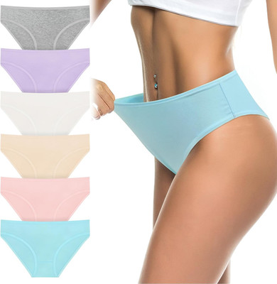 Flintronic Damen Unterhosen 6Er Pack - Weich Atmungsaktiv Slips, Stretch Baumwol