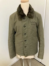 J64 Free  Excellent Condition WACKO MARIA Deck Jacket Khaki Green S Made in Japa