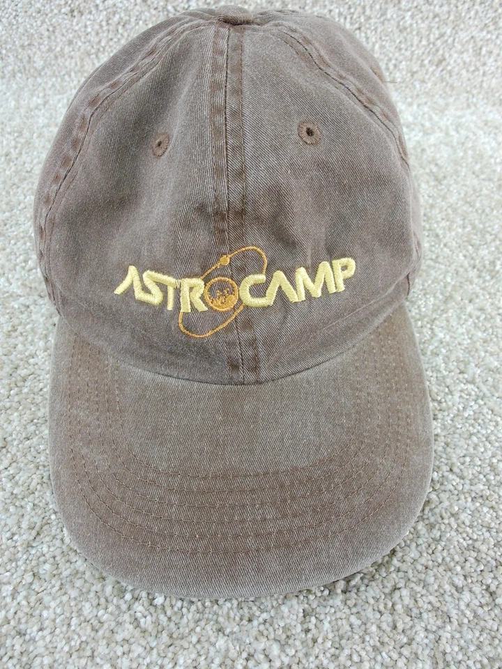 Gorra de béisbol vintage de los años 2000 Y2K Astro Camp espacio exterior marrón talla única 100 % algodón Foto 2 de 4