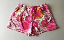 Mini Boden Girls 11Y Towelling Shorts Floral Print Drawstring Pull On Beach