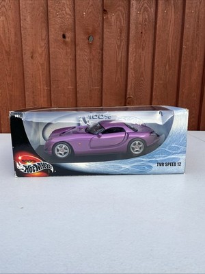 Hot Wheels 1/18 Scale Diecast - 21351 TVR Speed 12 Purple MIB