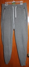 Ladies' Medium JOGGER SWEATPANTS gray w/ zippered pockets EUC