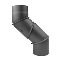 Rauchrohrbogen Ofenrohr Bogen Knie 3X45° Dn 120 Gussgrau Multibogen Senotherm