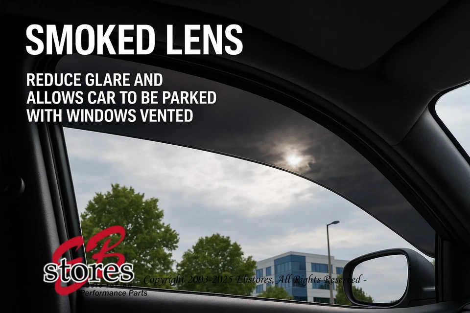 Paraseras de ventana con pantalla de ventilación fuera de canal para Kia Rio 4 puertas 06-11 2006-2011 4 un. Foto 4 de 4