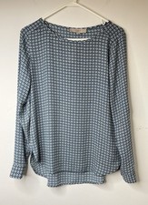 Loft Women Blouse XS Long Sleeve Light Top Foral Print Pullover New