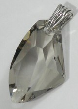 Avilagems Swarovski Crystal Silver Shade Galactic .925 Sterling Silver Pendant L