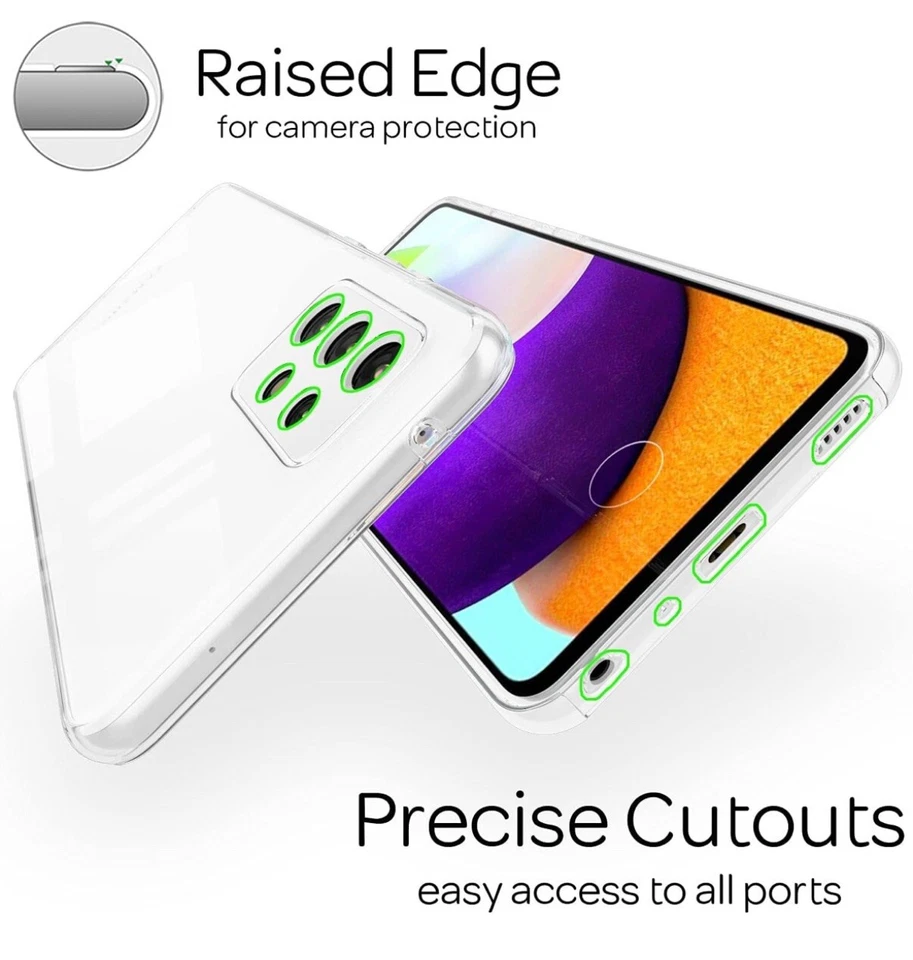 COVER TRASPARENTE PER SAMSUNG GALAXY A53 5G CUSTODIA FRONTE RETRO SILICONE 360 - Immagine 2 di 4