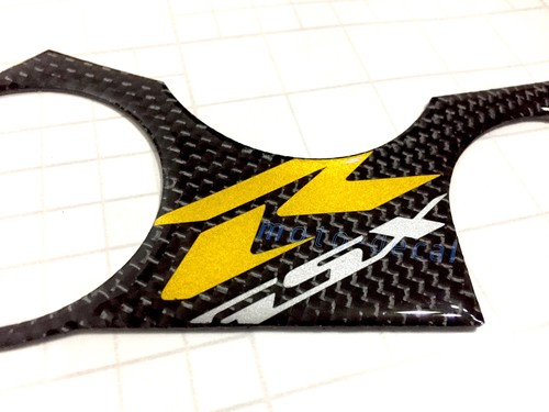 Real Carbon Fiber For GSX-R 1000 GSXR 750 GSXR600 Top Triple Clamp Yoke 3D Decal - Picture 11 of 15