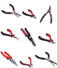 Cutting Pliers Wire Long Nose Bent Curved Mini Side Cutter Tin Snips Circlip