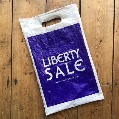 Vintage Liberty 'SALE' Plastic Bag, small UK
