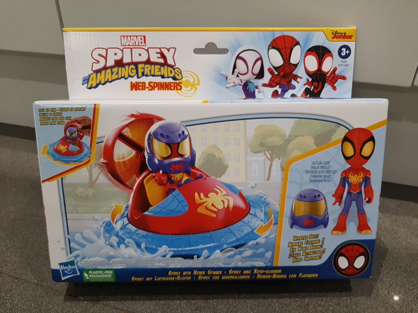 MARVEL Spidey and his Amazing Friends Web Spinners Spidey With Hover Spinner NEW