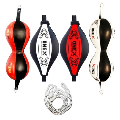 Leather Double End Boxing Speed Ball Floor To Ceiling Punch Bag
