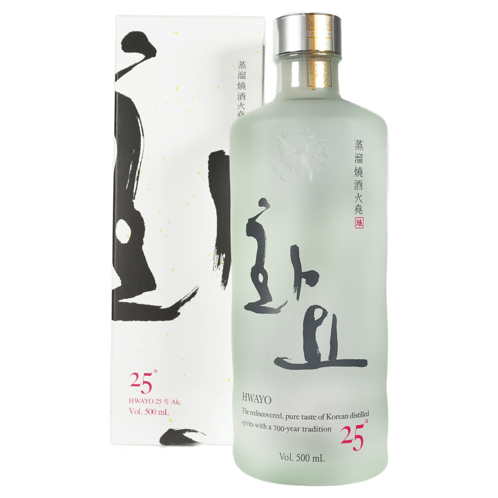 Hwayo Soju Premium 500ml 25%vol. Korean Soju Alkoholisches Getränk