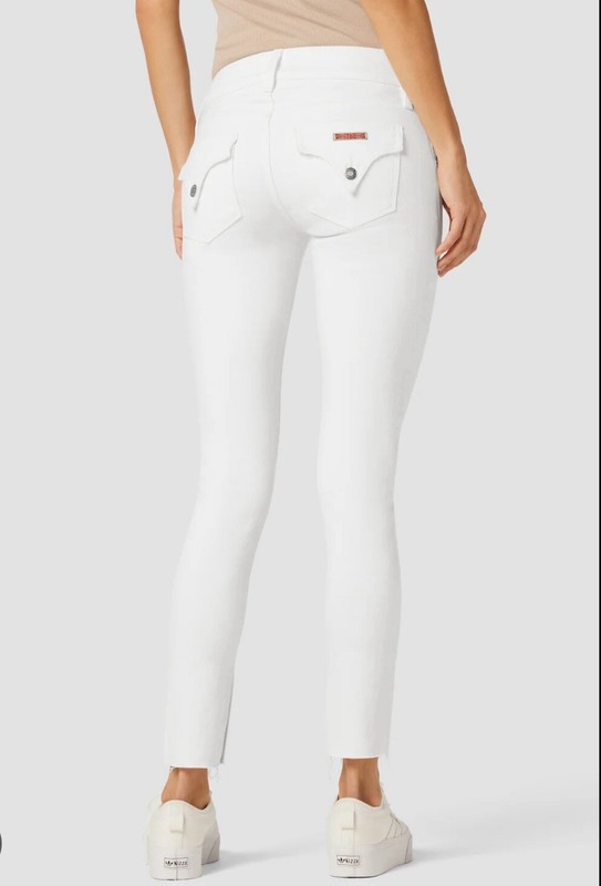 Hudson Collin Jeans 28 ( 30"W x 31") White Stretch Denim Flap Pocket Revolve