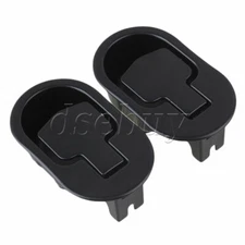 2Pcs Black Oval Recliner Sofa Chair Release Lever Handle Two Holes
