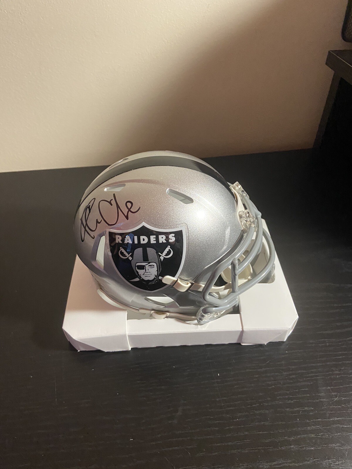 Ice Cube NWA Autographed Signed LAS VEGAS RAIDERS Mini Helmet Beckett