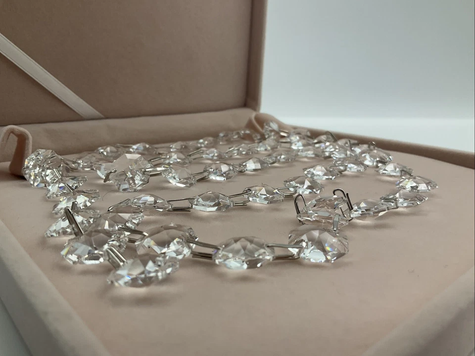 Cadena Swarovski Strass Cristal 8116 14mm 51 Octágono Metro Plata Serpiente 9021MS Foto 4 de 4