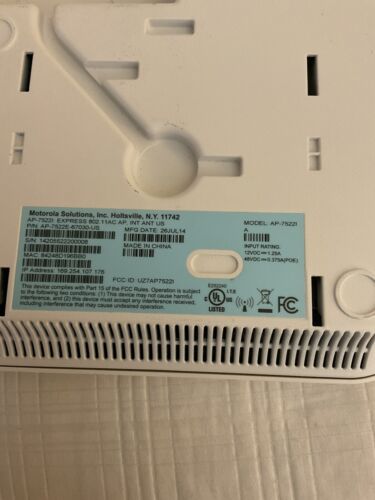 MOTOROLA Wireless Access Point by Model AP-75321 - Picture 3 of 4