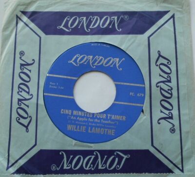WILLIE LAMOTHE Cinq minutes pour t'aimer / Francine NM- CANADA 1965 London 45