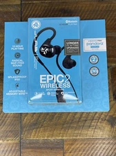 JLAP Epic 2 Wireless Sport Earbuds With Case. Black. NEW