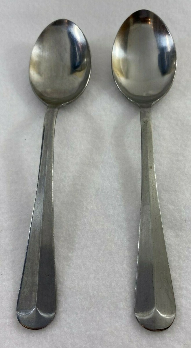 DELCO Old English Lot of 2 Teaspoon Japan Satin Stainless 6