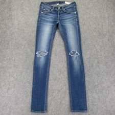 Rag Bone Womens Distressed Skinny Jean Size 25 Measures 27x28.5