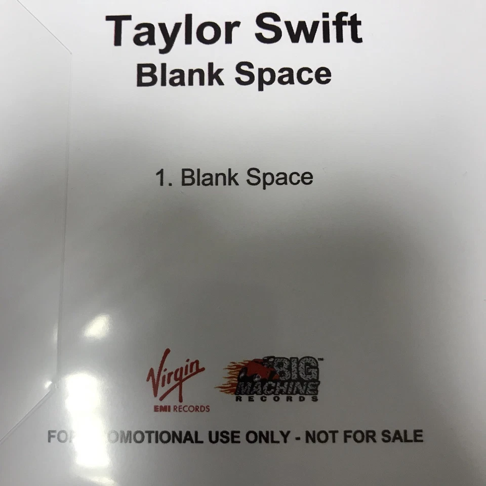 TAYLOR SWIFT “BLANK SPACE” RARE VIRGIN 1 TRACK PROMO CD - BRAND NEW - Image 2 of 2