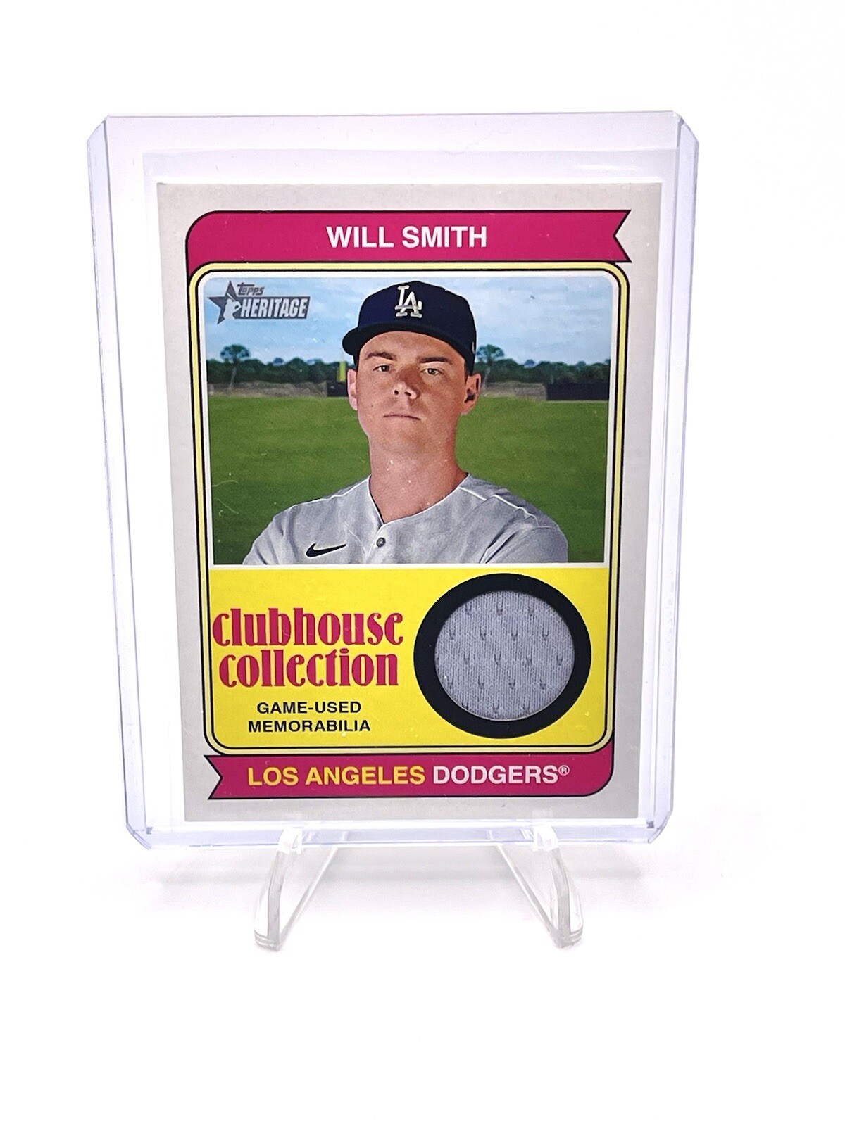 2023 Topps Heritage Will Smith Clubhouse Collection Relic #CCR-WS LA Dodgers