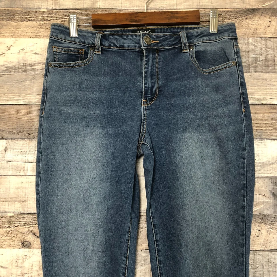 Jeans BUFFALO DAVID BITTON Pursuit tiro medio súper suaves ajustados lavado medio 10/30 Foto 3 de 4