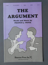 The Argument - 1991 sheet music - SATB Vocal Piano - by Francis Nesta