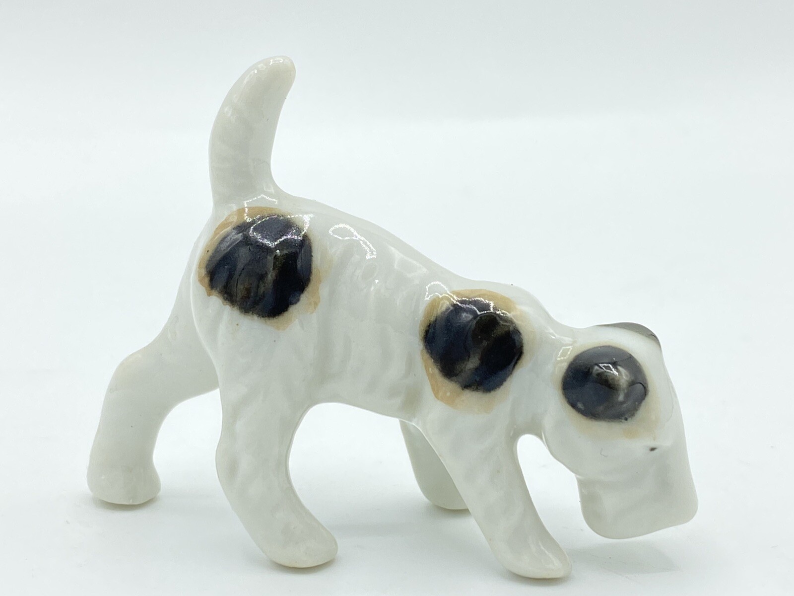 VINTAGE Bone China Fox Terrier Figurine Japan 2.75