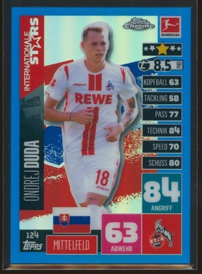 Ondrej Duda 2020-21 Topps Chrome Match Attax Bundesliga Blue Refractor 150