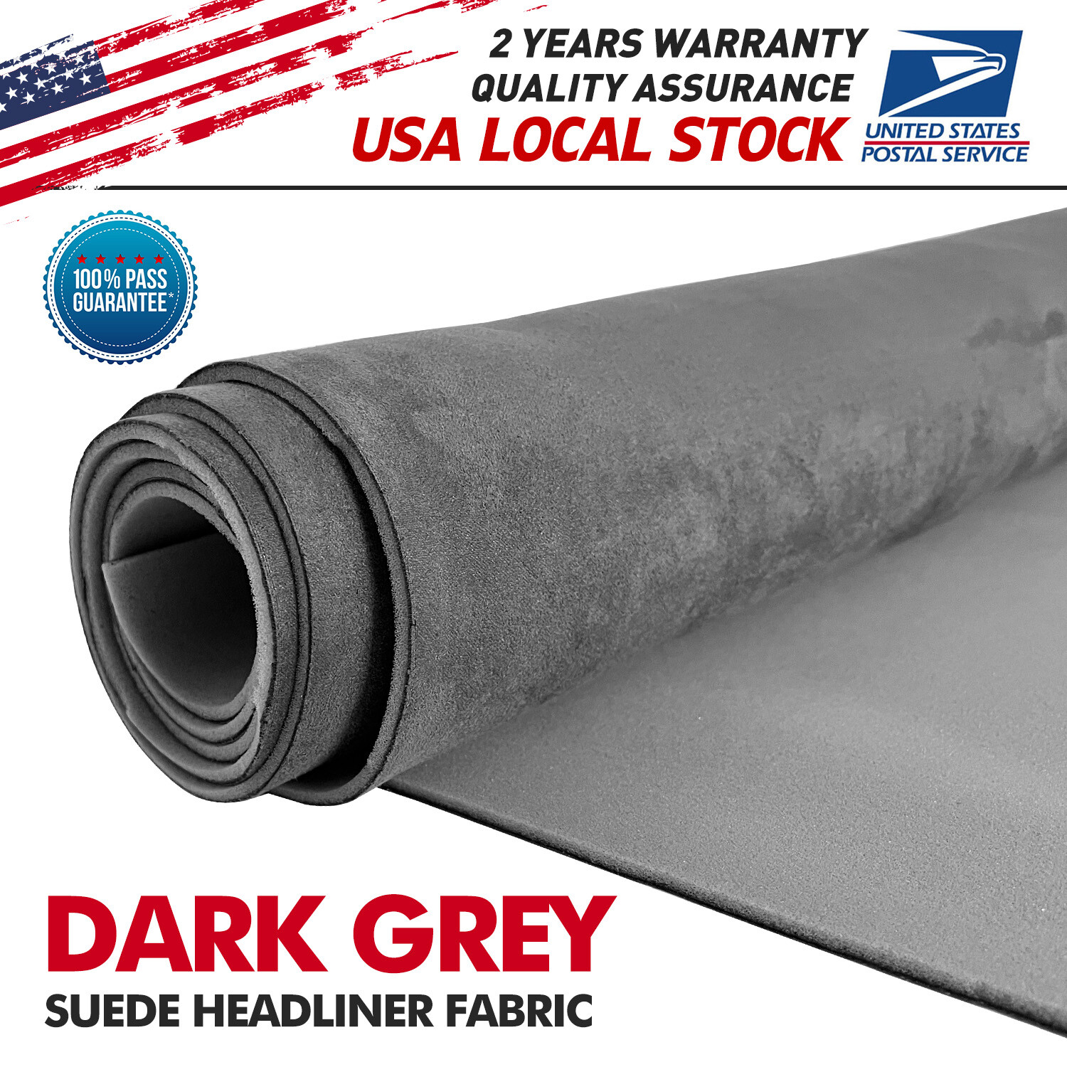 Suede Headliner Fabric Foam Back Roof Liner Upholstery Repair Replace Renovate