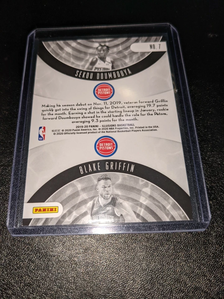 2019-20 Panini Illusions Rookie Reflections Sekou Doumbouya Blake Griffin Piston - Image 2 of 2
