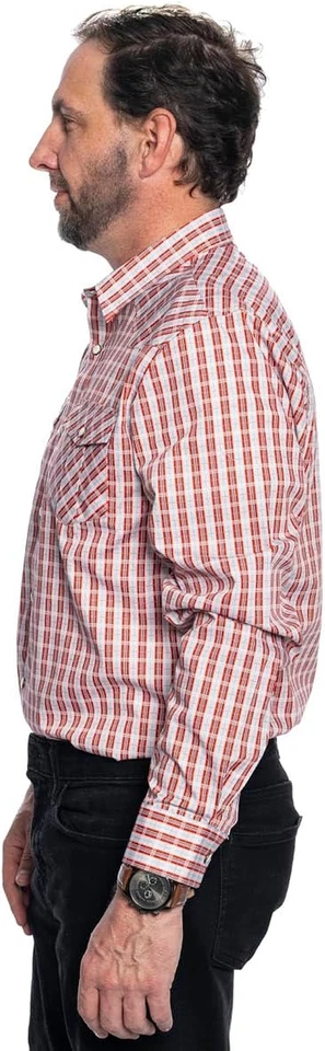 Disfraz de Halloween de manga larga a cuadros rojo Kenny Farmer con letra Kenny Farmer para hombre adulto Foto 2 de 4